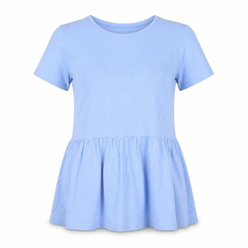 New Look Women Blue Cotton Tunic T-Shirt UK 10 Short Sleeve Casual Top