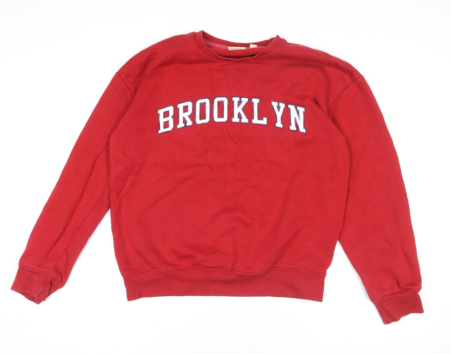 Emily & Me London Women's Red Brooklyn Sweatshirt Size S Classic Fit