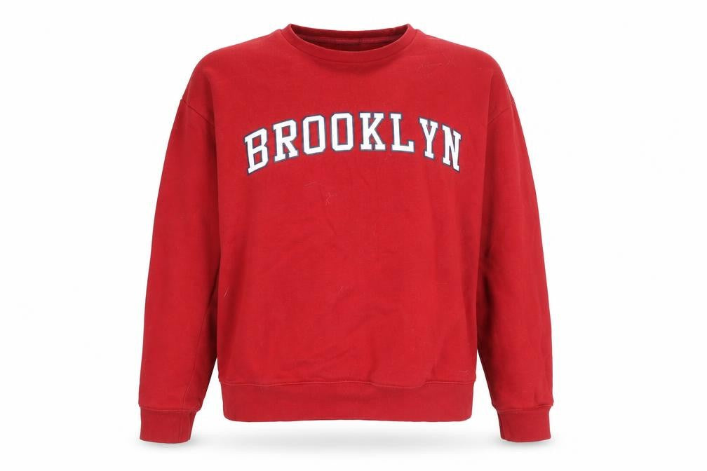 Emily & Me London Women's Red Brooklyn Sweatshirt Size S Classic Fit