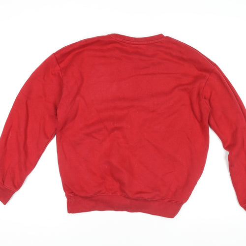 Emily & Me London Women's Red Brooklyn Sweatshirt Size S Classic Fit