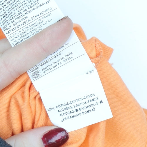 Benetton Teens Orange Long Sleeve Cotton T-Shirt 2XL