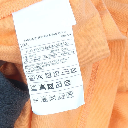 Benetton Teens Orange Long Sleeve Cotton T-Shirt 2XL