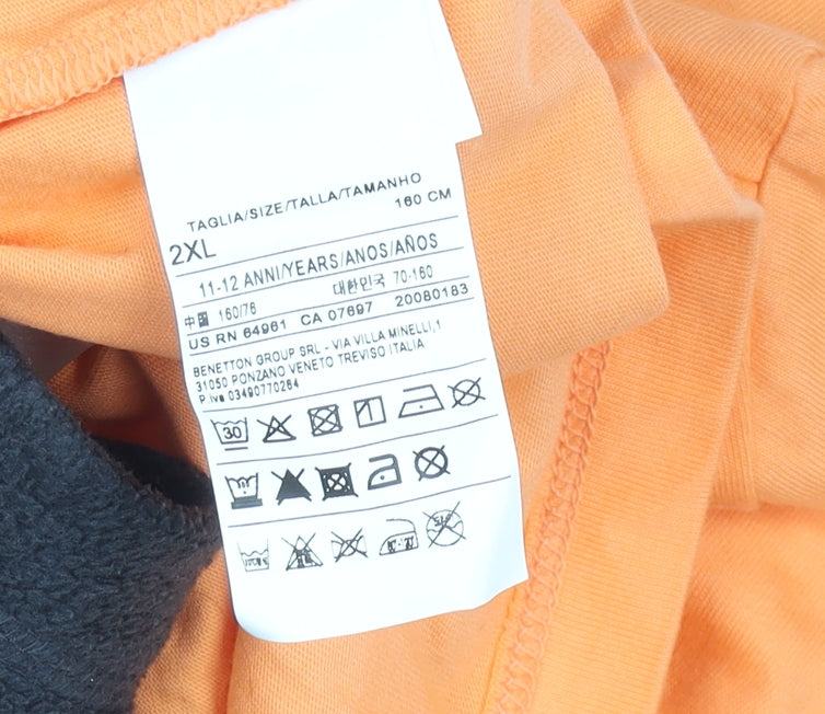 Benetton Teens Orange Long Sleeve Cotton T-Shirt 2XL