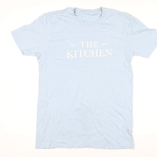 Anthem Women Blue Organic Cotton Crew Neck T-Shirt M