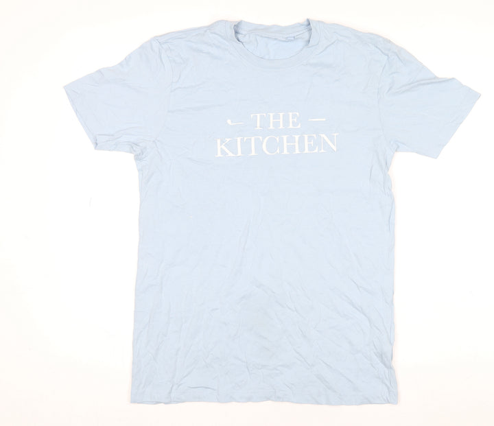 Anthem Women Blue Organic Cotton Crew Neck T-Shirt M