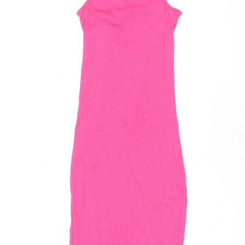 Reserved Women’s Pink Bodycon Midi Cotton Dress Size S