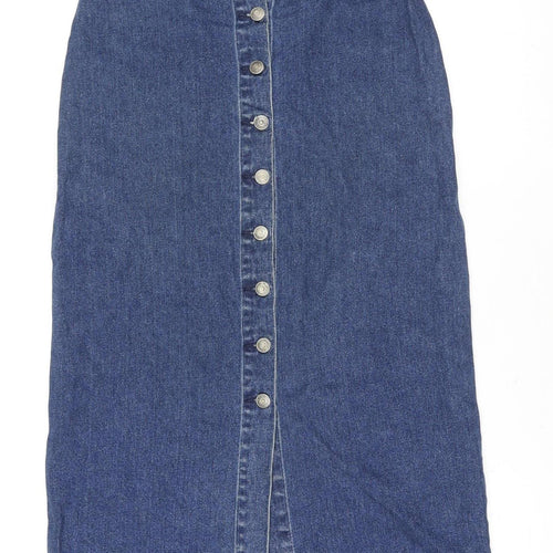 St Bernard Women’s Blue Denim Button Long Skirt Size 14 (28" Waist)