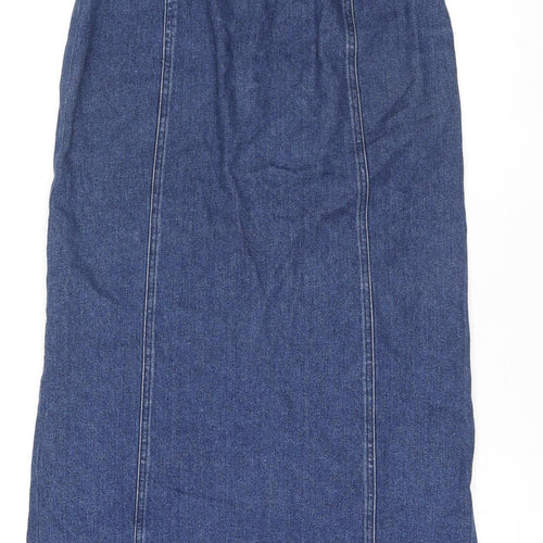 St Bernard Women’s Blue Denim Button Long Skirt Size 14 (28" Waist)