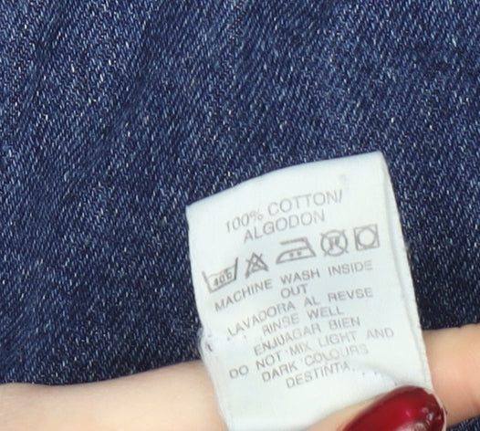 St Bernard Women’s Blue Denim Button Long Skirt Size 14 (28" Waist)