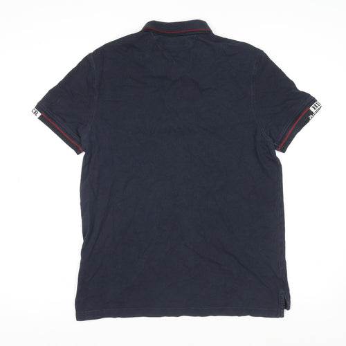 Tommy Hilfiger Men's Blue Slim Fit Polo Shirt L Short Sleeve