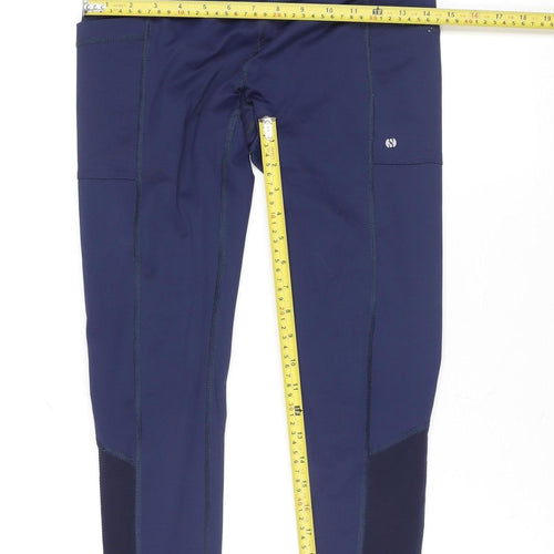 Layer 8 Women’s Blue Quick Dry Stretch Ankle Leggings Size S