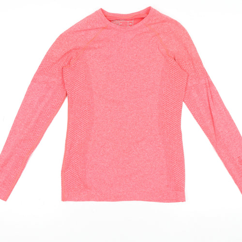 FIGS Womens Pink XS Seamless Long Sleeve Active Top