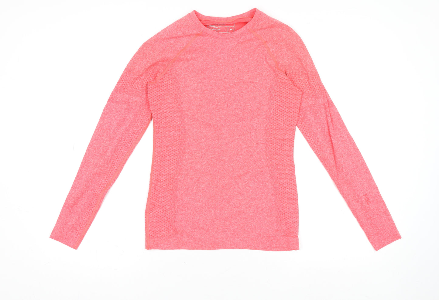 FIGS Womens Pink XS Seamless Long Sleeve Active Top