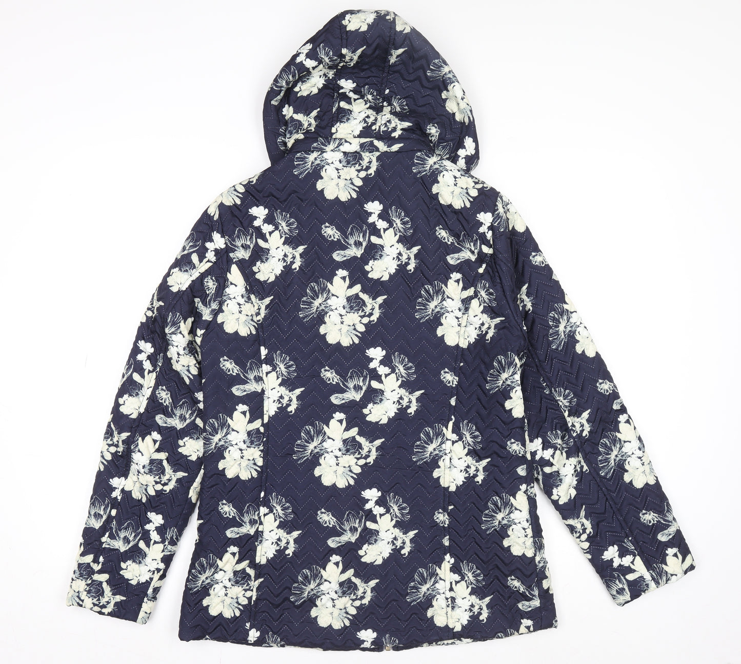 Gerard Women Blue Floral Hooded Puffer Jacket S