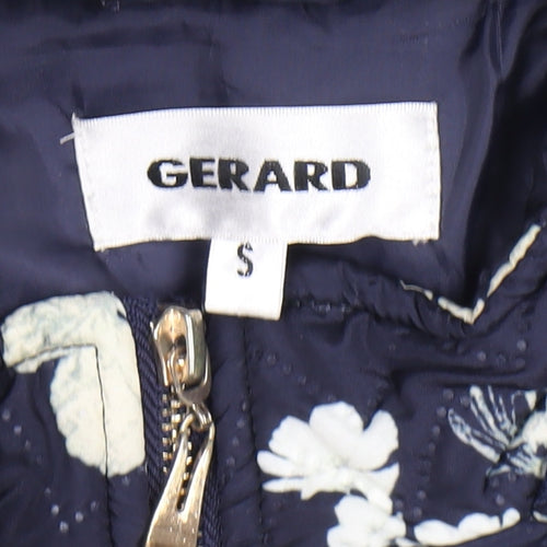 Gerard Women Blue Floral Hooded Puffer Jacket S