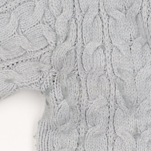 Next Women’s Grey Cable-Knit Open Cardigan Size 14