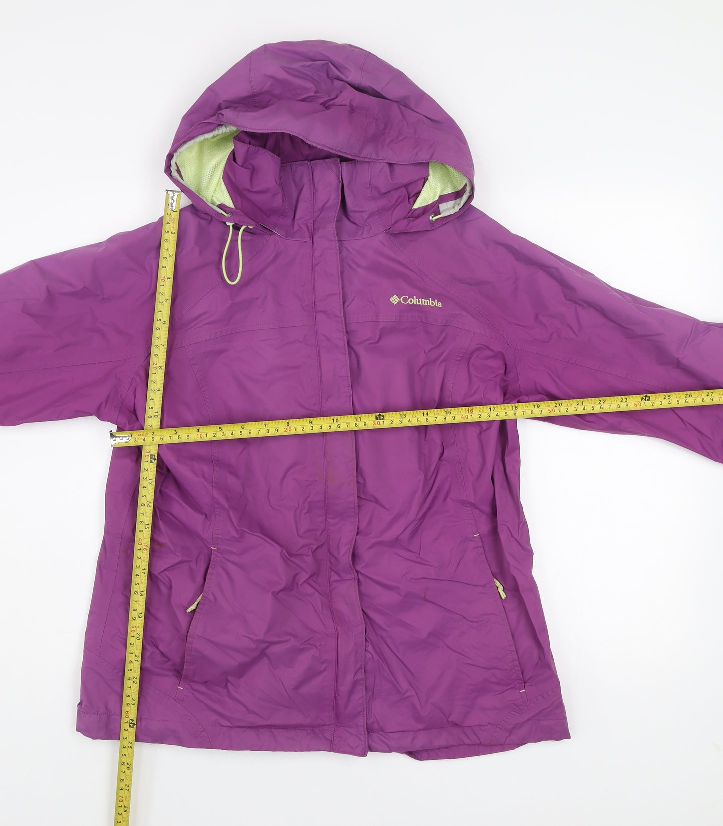 Columbia Women Purple XL Hooded Rain Coat Outdoor Jacket