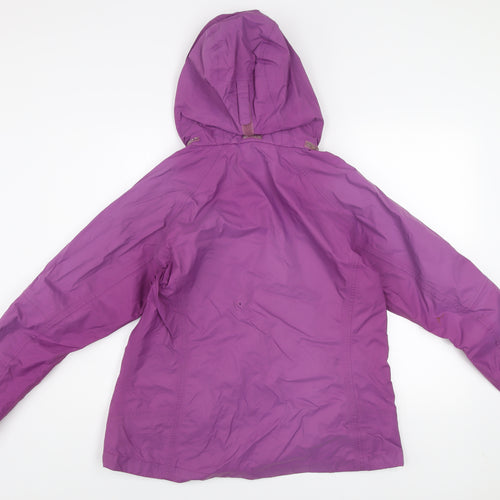 Columbia Women Purple XL Hooded Rain Coat Outdoor Jacket