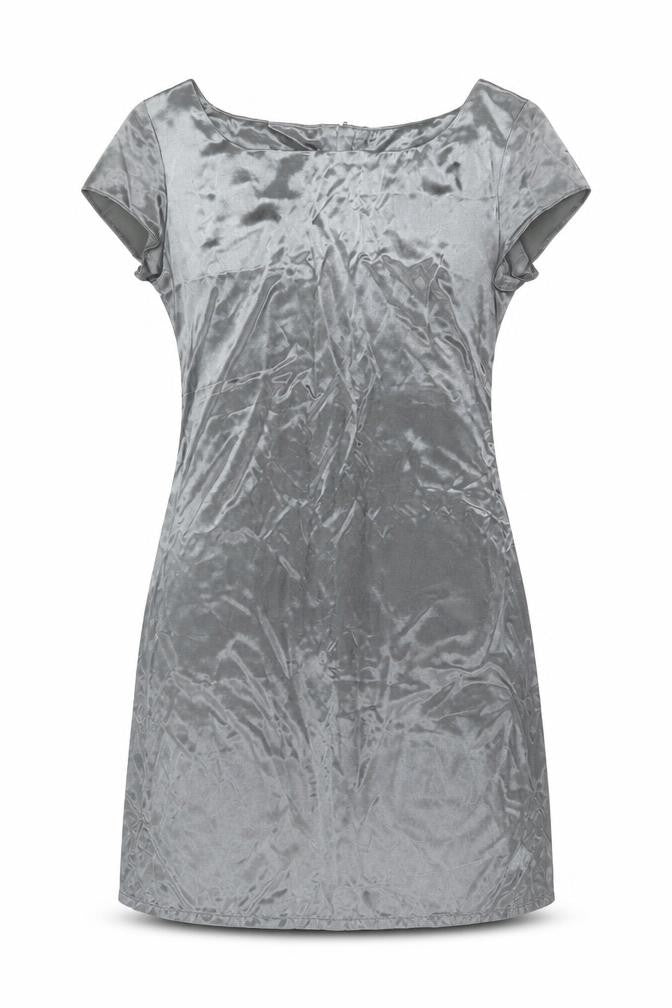 Sashi Women’s Grey Shift Dress Size 12 Short Sleeve Classic Style