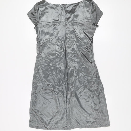 Sashi Women’s Grey Shift Dress Size 12 Short Sleeve Classic Style
