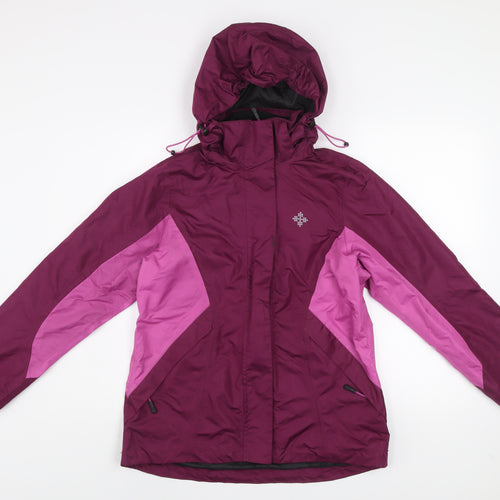 Crivit Women's Purple Waterproof Hooded Outdoor Jacket Size 12