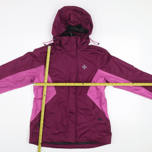 Crivit Women's Purple Waterproof Hooded Outdoor Jacket Size 12