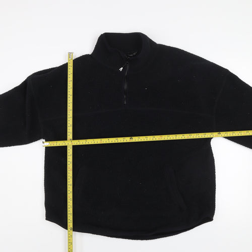 Dunnes Men's Black Fleece 1/4 Zip Pullover Sweatshirt Size M