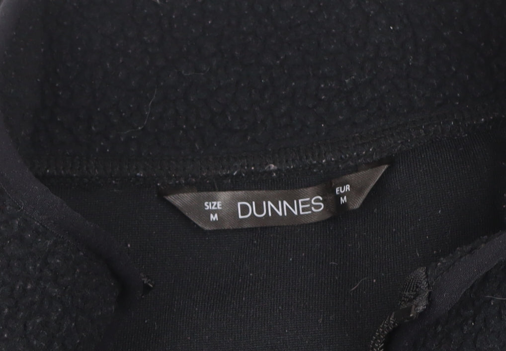 Dunnes Men's Black Fleece 1/4 Zip Pullover Sweatshirt Size M