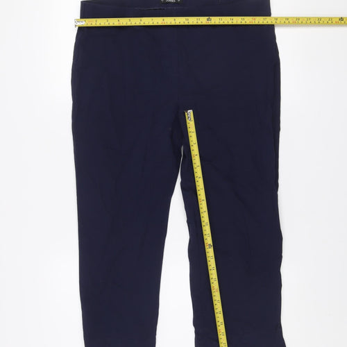 Dunnes Women Blue L Stretch Viscose Straight Trousers