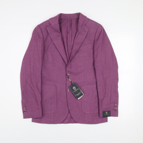 Gutteridge Women's Purple Wool Blend Classic Blazer Size 16