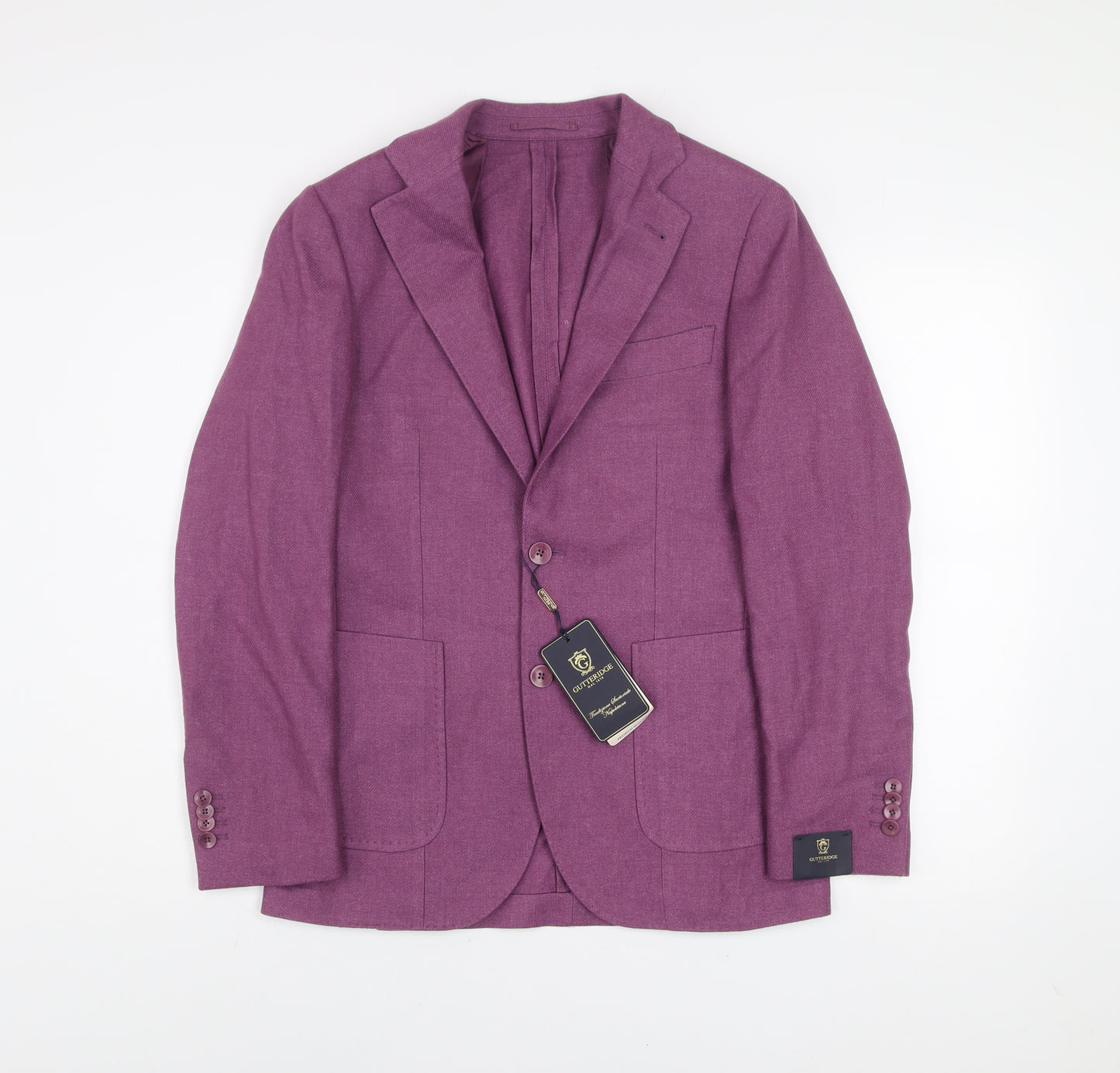 Gutteridge Women's Purple Wool Blend Classic Blazer Size 16