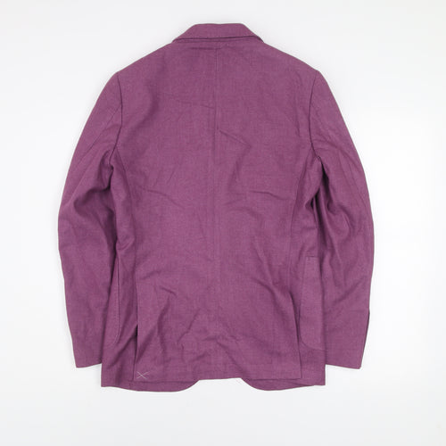 Gutteridge Women's Purple Wool Blend Classic Blazer Size 16