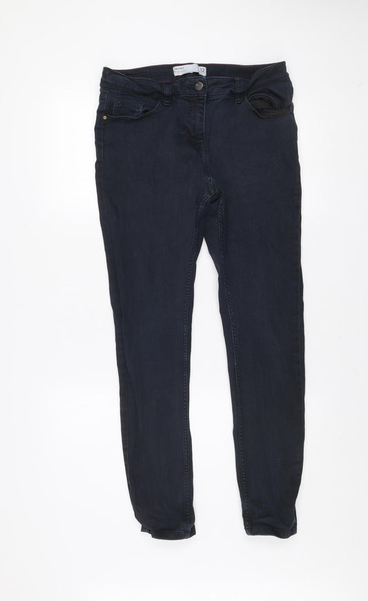 Next Men’s Blue Skinny Mid Rise Jeans Size 32R Cotton Blend