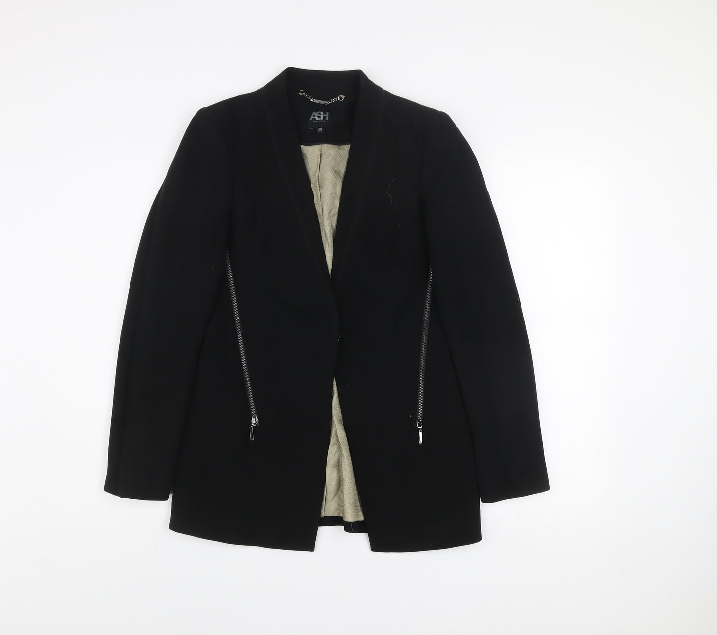 ASH New York Black Women's Slim Fit Blazer Jacket Size 10