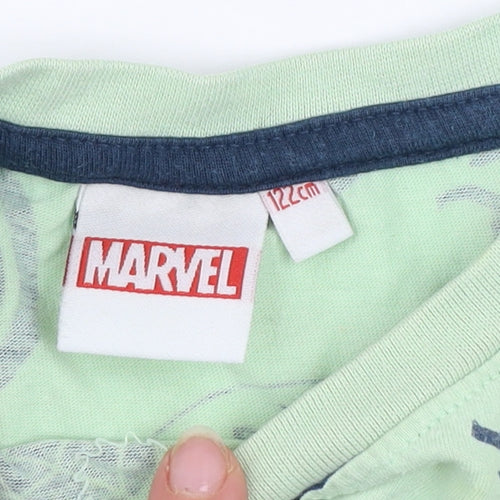 Marvel Boys Green Spider-Man Miles Morales T-Shirt 7 Years Short Sleeve