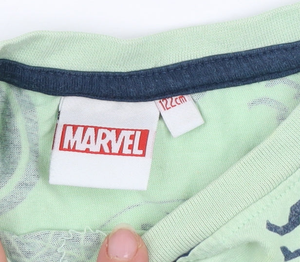 Marvel Boys Green Spider-Man Miles Morales T-Shirt 7 Years Short Sleeve