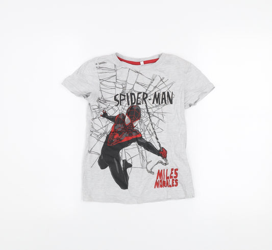 Marvel Boys Grey Spider-Man Miles Morales T-Shirt 7 Years