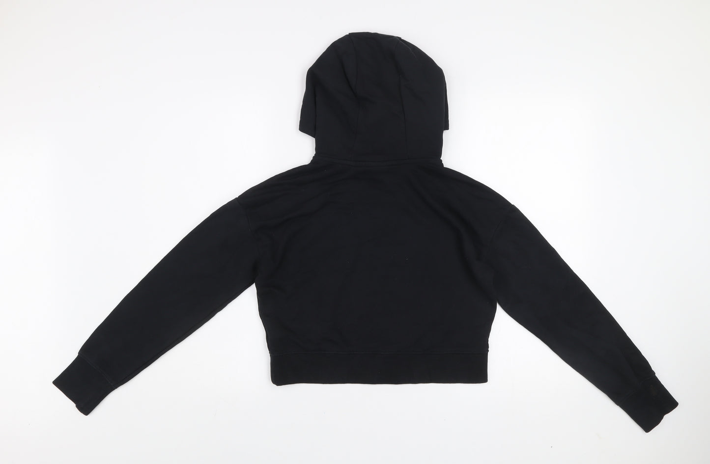 Nike Girls Black XL Hoodie Sweatshirt with Yellow Logo Cotton Blend