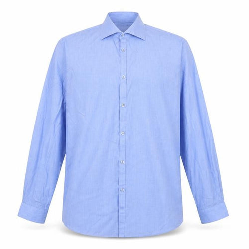 Dunnes Men's Blue Slim Fit Long Sleeve Button-Up Shirt Size 16