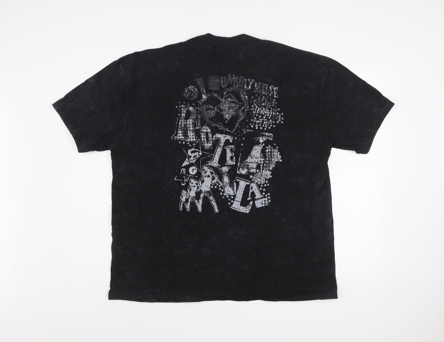 ASOS DESIGN Men's Black Graphic Rock Band T-Shirt Size M