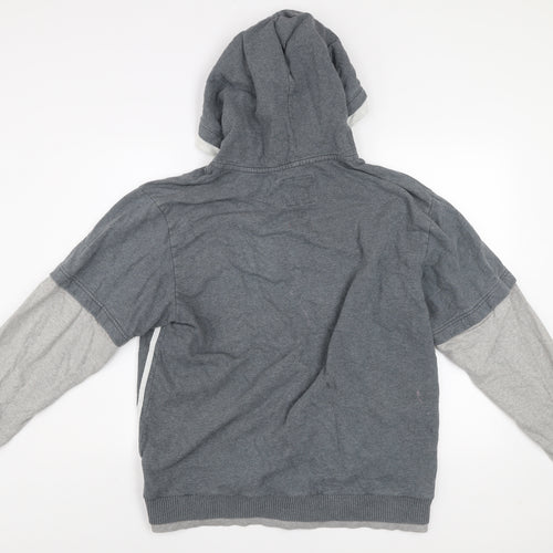 Champion Men’s Grey L Hooded Full Zip Track Jacket Cotton Blend