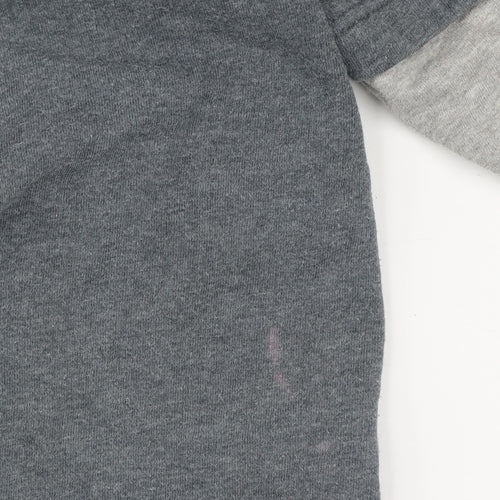 Champion Men’s Grey L Hooded Full Zip Track Jacket Cotton Blend