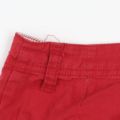 St. Bernard Women Red Cotton Stretch Capri Trousers Size 16
