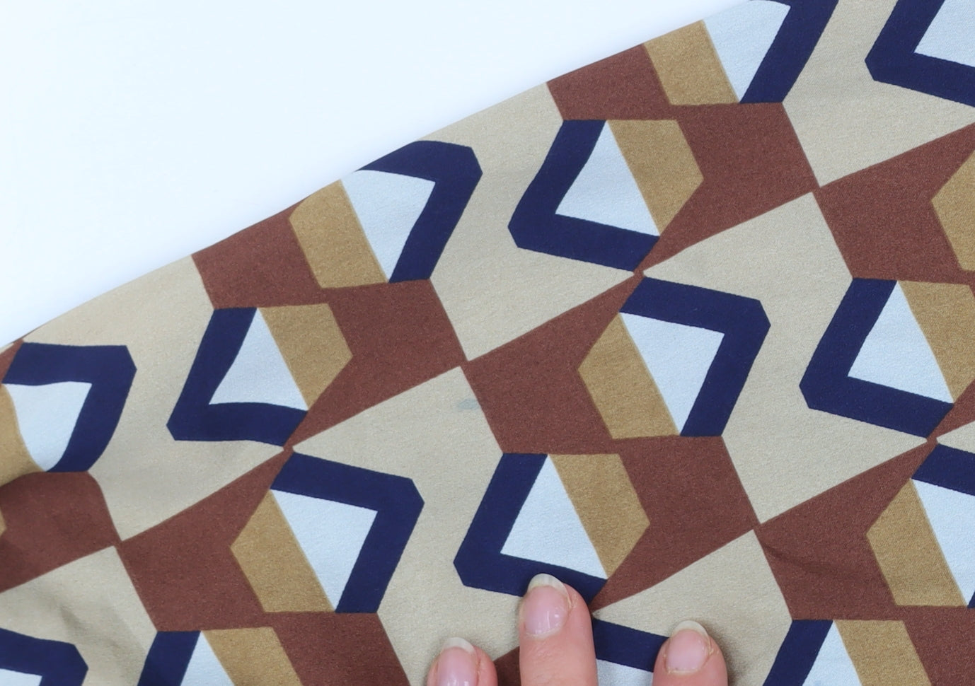 New Look Petite Women’s Brown Geometric Button-Up Shirt UK 10