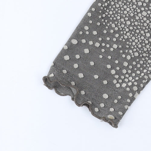 Fosby Women’s Grey Polka Dot Long Sleeve Top Size 14