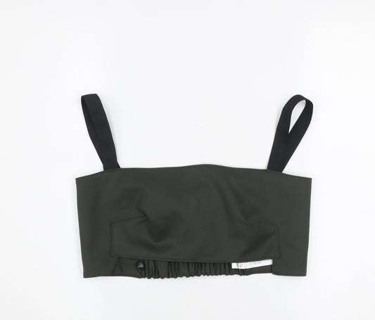 Zara Women Green Wool Blend Camisole Tank Top L