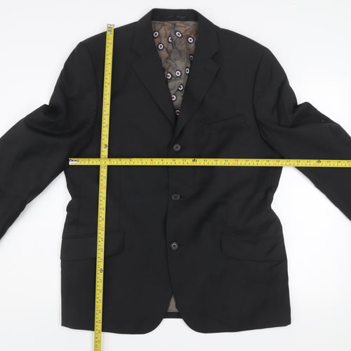 Ben Sherman Vintage Men's Black Wool Blazer Jacket 42 Short