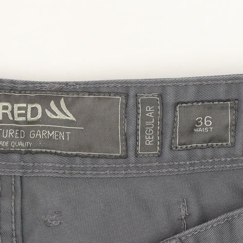 Centered Men's Grey Cargo Shorts Size 36 Regular Fit Polyester Cotton