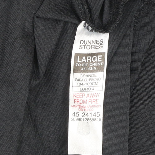Dunnes Stores Mens Black Regular Fit Active T-Shirt Size L