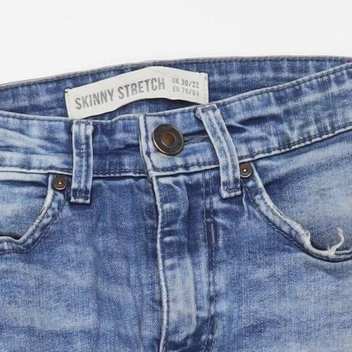 New Look Men Blue Skinny Stretch Jeans 30/32 Regular Fit Denim